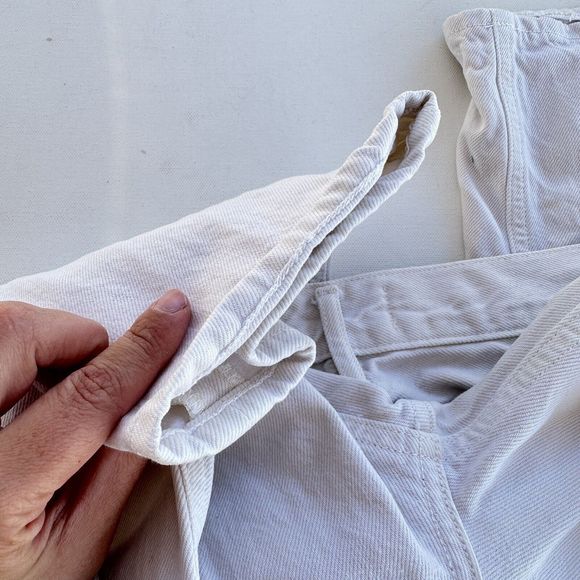 Agolde Womens Size 27 White 90s Pinch Waist in Drum Button Fly Straight Leg Jean - Picture 12 of 12